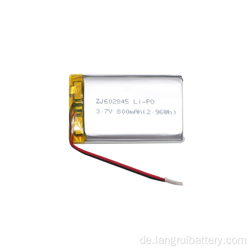 Lithiumpolymerbatterie 602845 Li-Ionen 3,7-V-Nennspannung